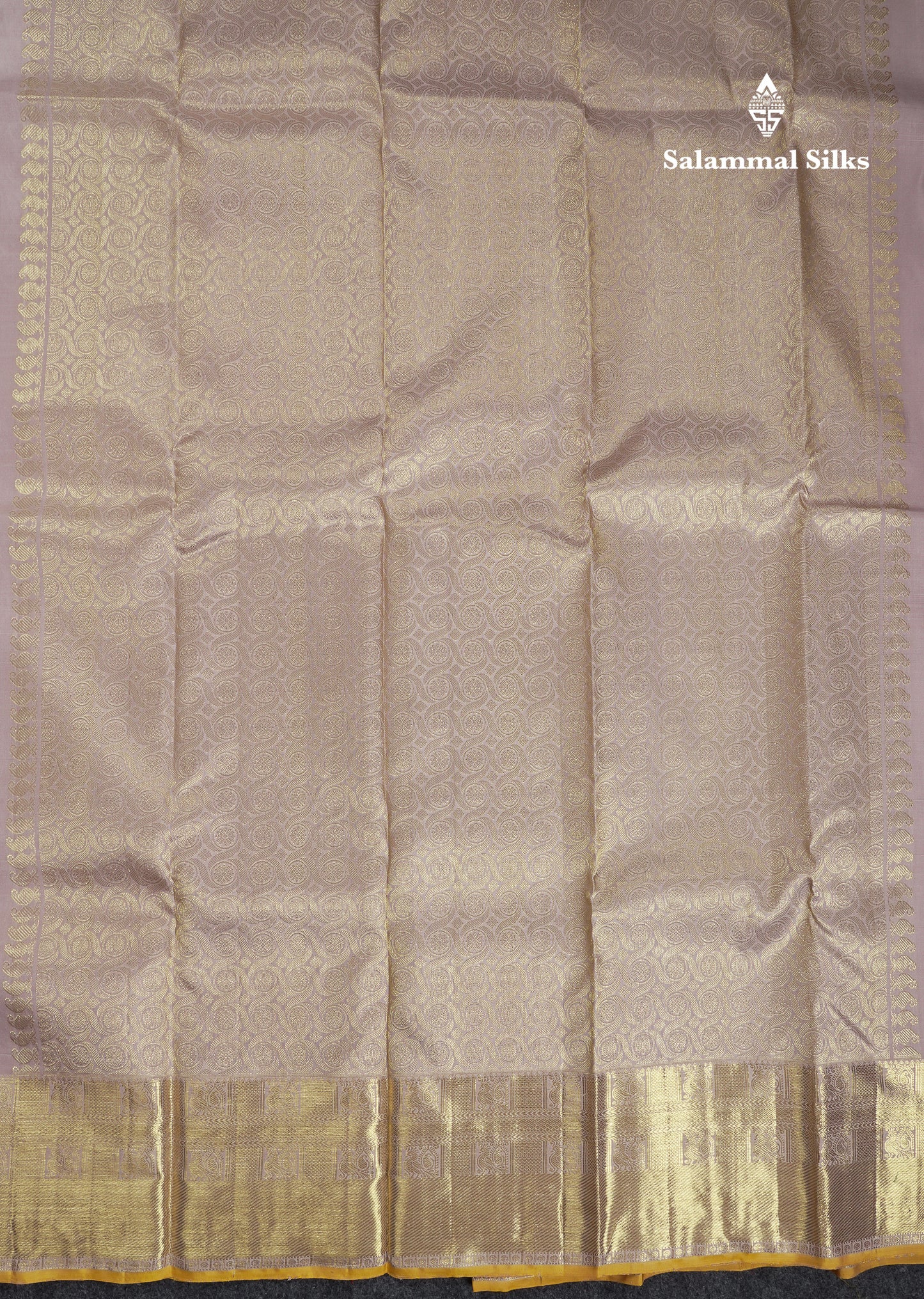 Beautiful Grey White Bridal Pure Kanjivaram Silk Saree With Traditional Border