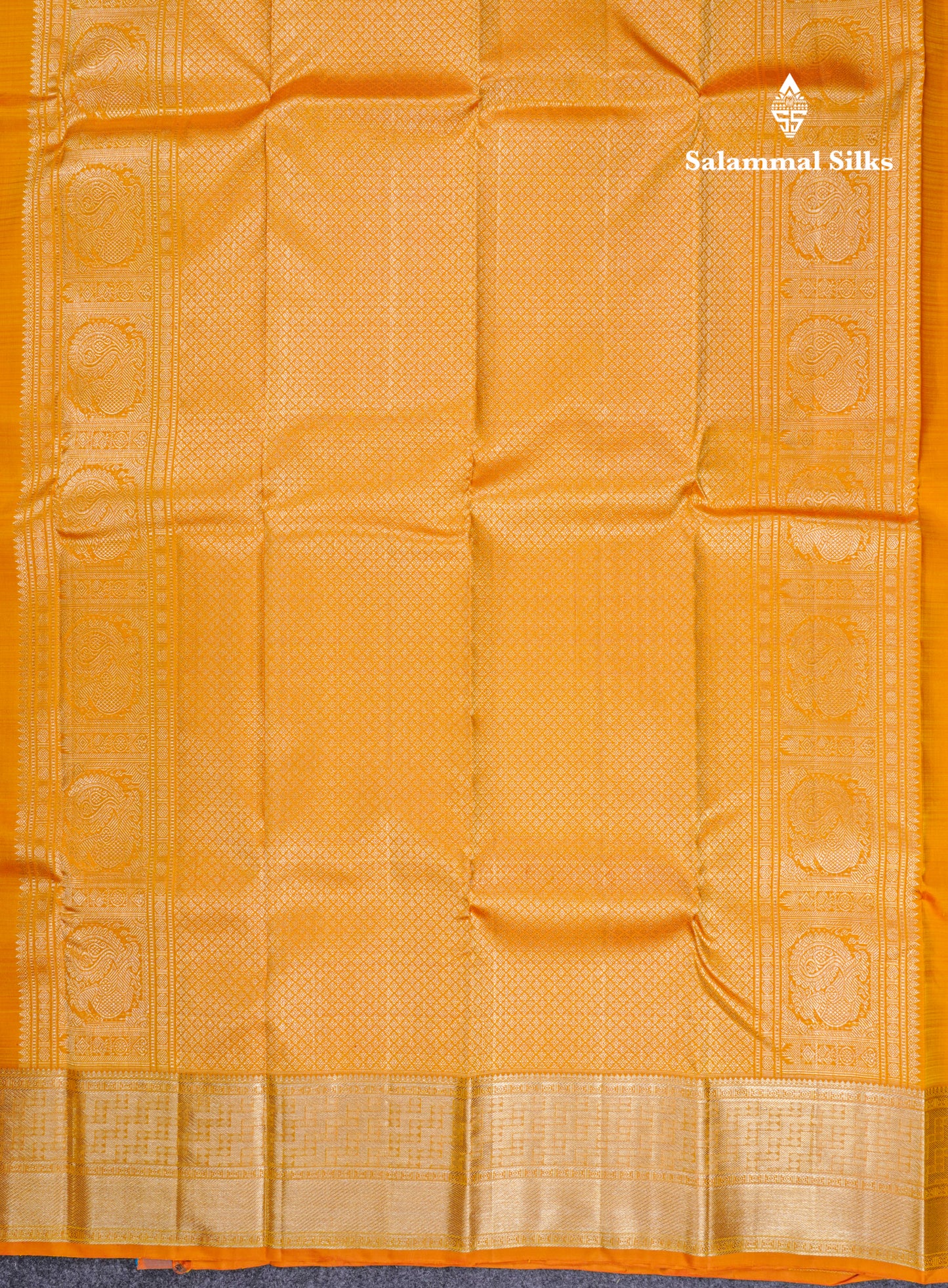 Beautiful Mustard Yellow Bridal Pure Kanjivaram Silk Saree With Traditional Border