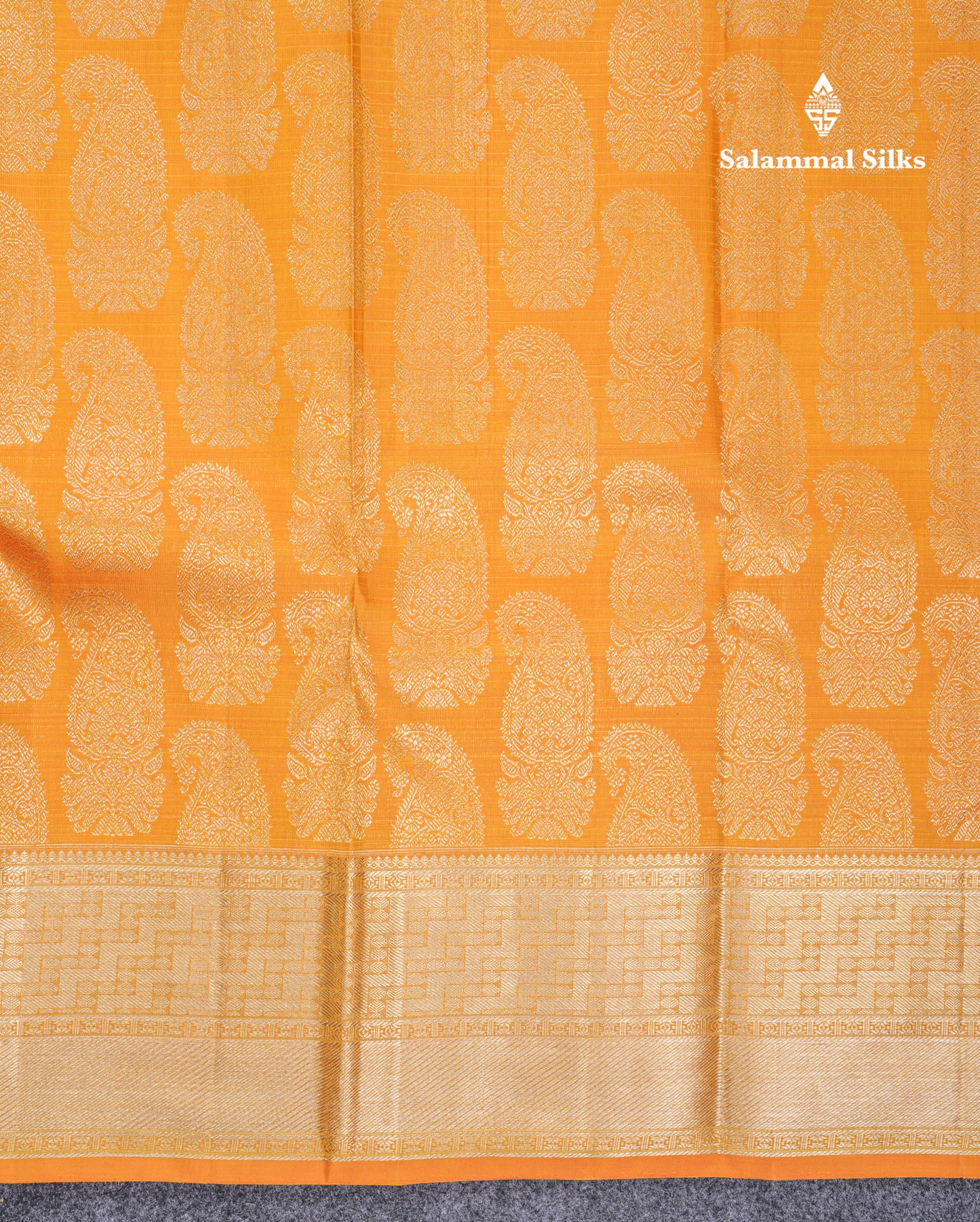 Beautiful Mustard Yellow Bridal Pure Kanjivaram Silk Saree With Traditional Border