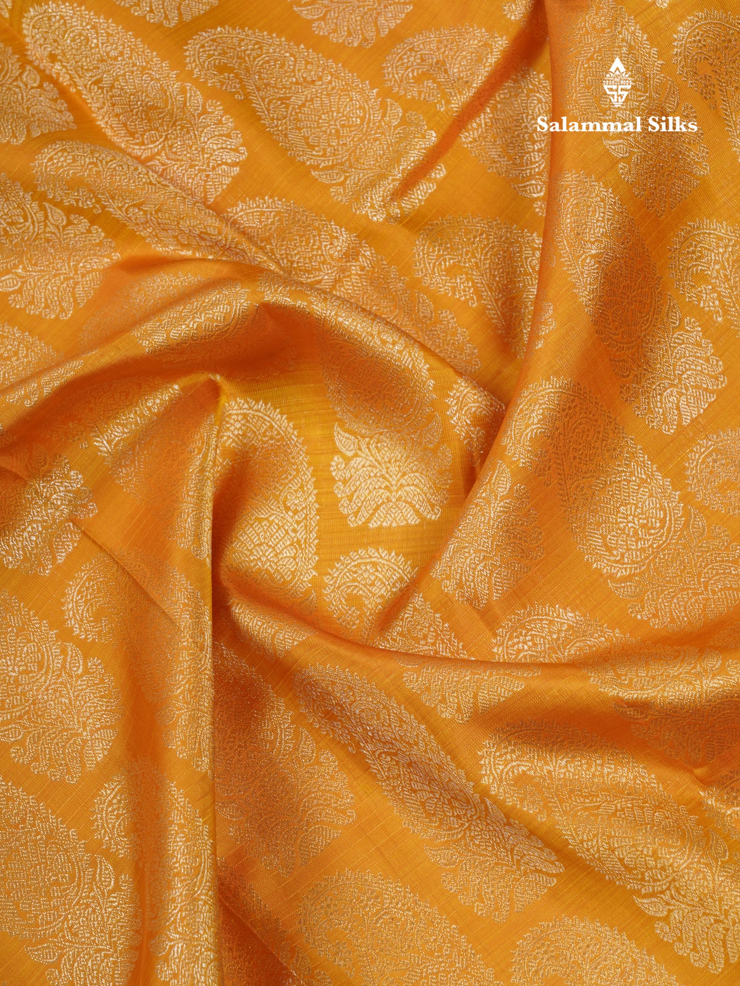 Beautiful Mustard Yellow Bridal Pure Kanjivaram Silk Saree With Traditional Border