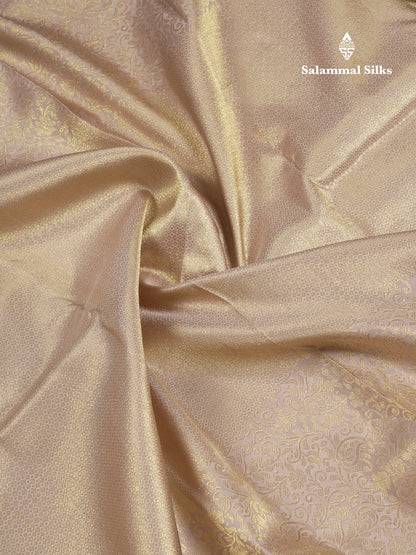 Beautiful Grey White Bridal Pure Kanjivaram Silk Saree With Traditional Border