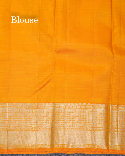 Beautiful Mustard Yellow Bridal Pure Kanjivaram Silk Saree With Traditional Border