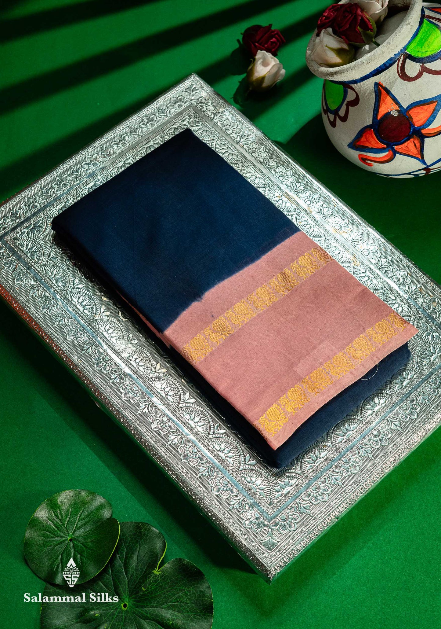Beautiful Mustard Yellow Sungudi Cotton Saree With Contrast Dark Bottle Green Traditional Gap Border
