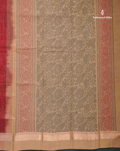 Handloom Pure Cotton Saree -  Mustard Yellow Colour Body With Contrast Black Border