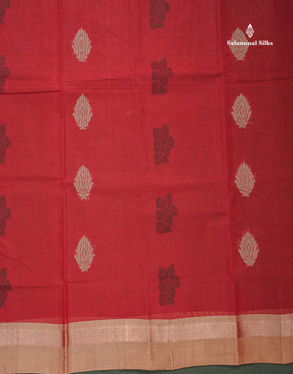 Handloom Pure Cotton Saree -  Mustard Yellow Colour Body With Contrast Black Border