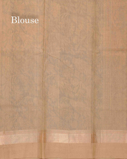 Handloom Pure Cotton Saree -  Mustard Yellow Colour Body With Contrast Black Border