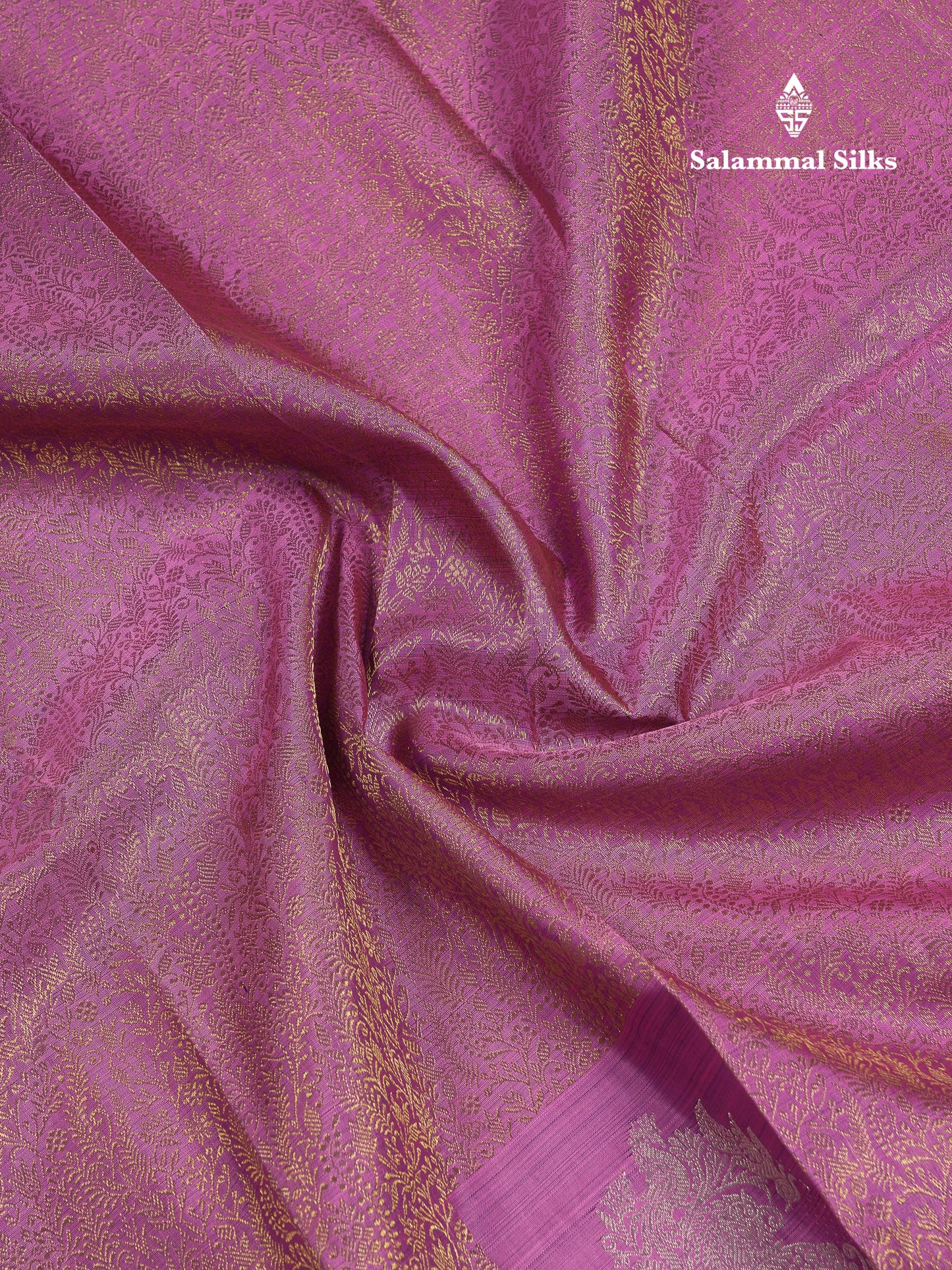 Beautiful Pastel Violet Bridal Pure Kanjivaram Silk Saree With Contrast Navy Blue Traditional Border