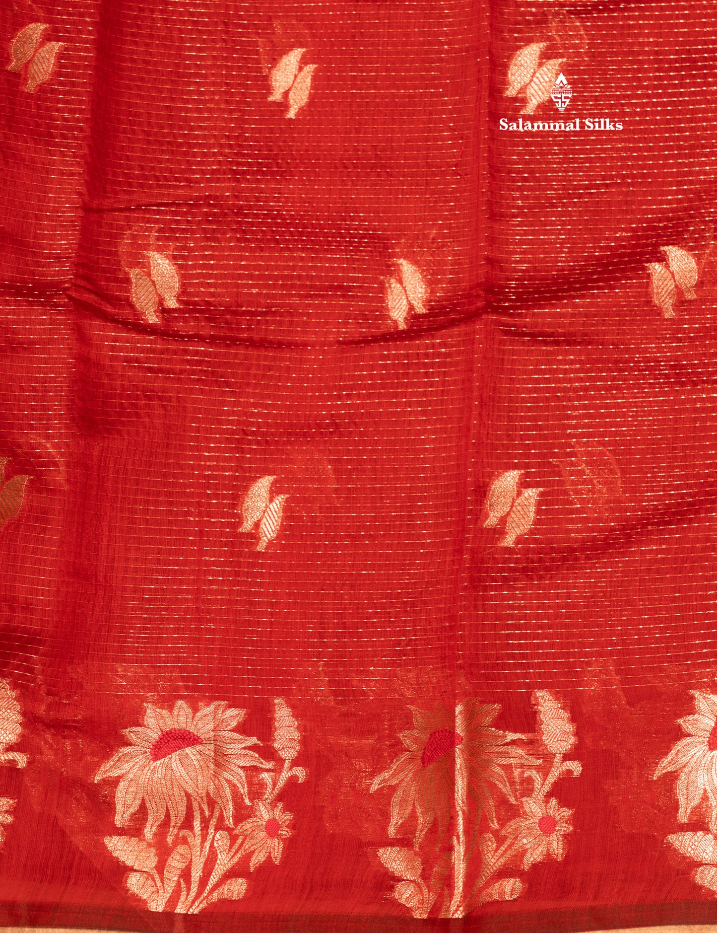 Beautiful Ramar Muga Silk Silver Zari Lines Saree With Fancy Meenawork Border