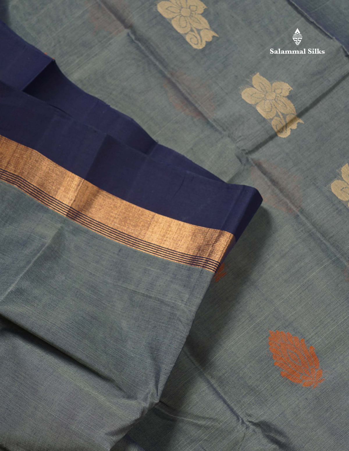 Handloom Pure Cotton Saree -  Mustard Yellow Colour Body With Contrast Black Border