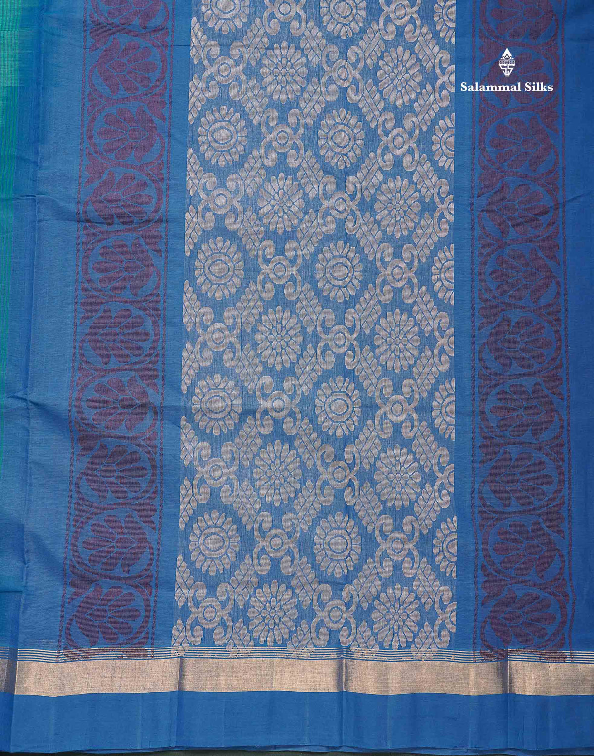 Handloom Pure Cotton Saree -  Beige Colour Body With Contrast Chocolate Brown Blouse