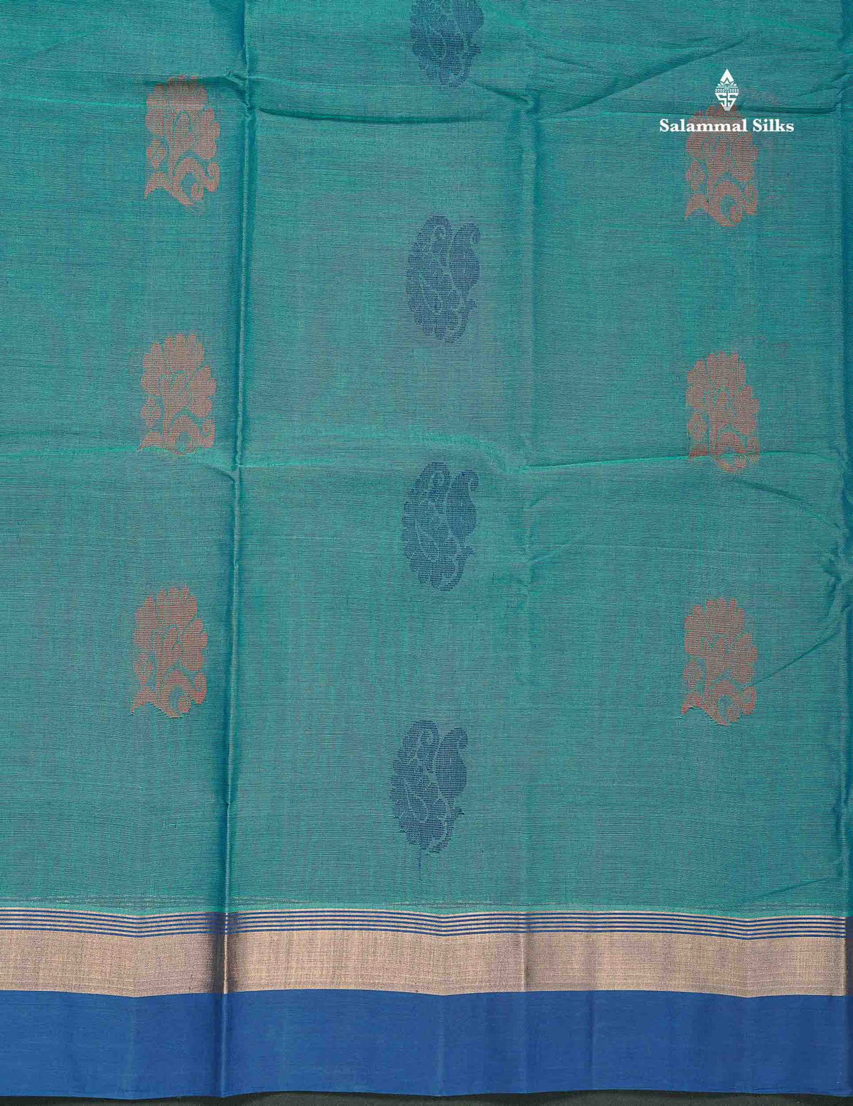 Handloom Pure Cotton Saree -  Beige Colour Body With Contrast Chocolate Brown Blouse