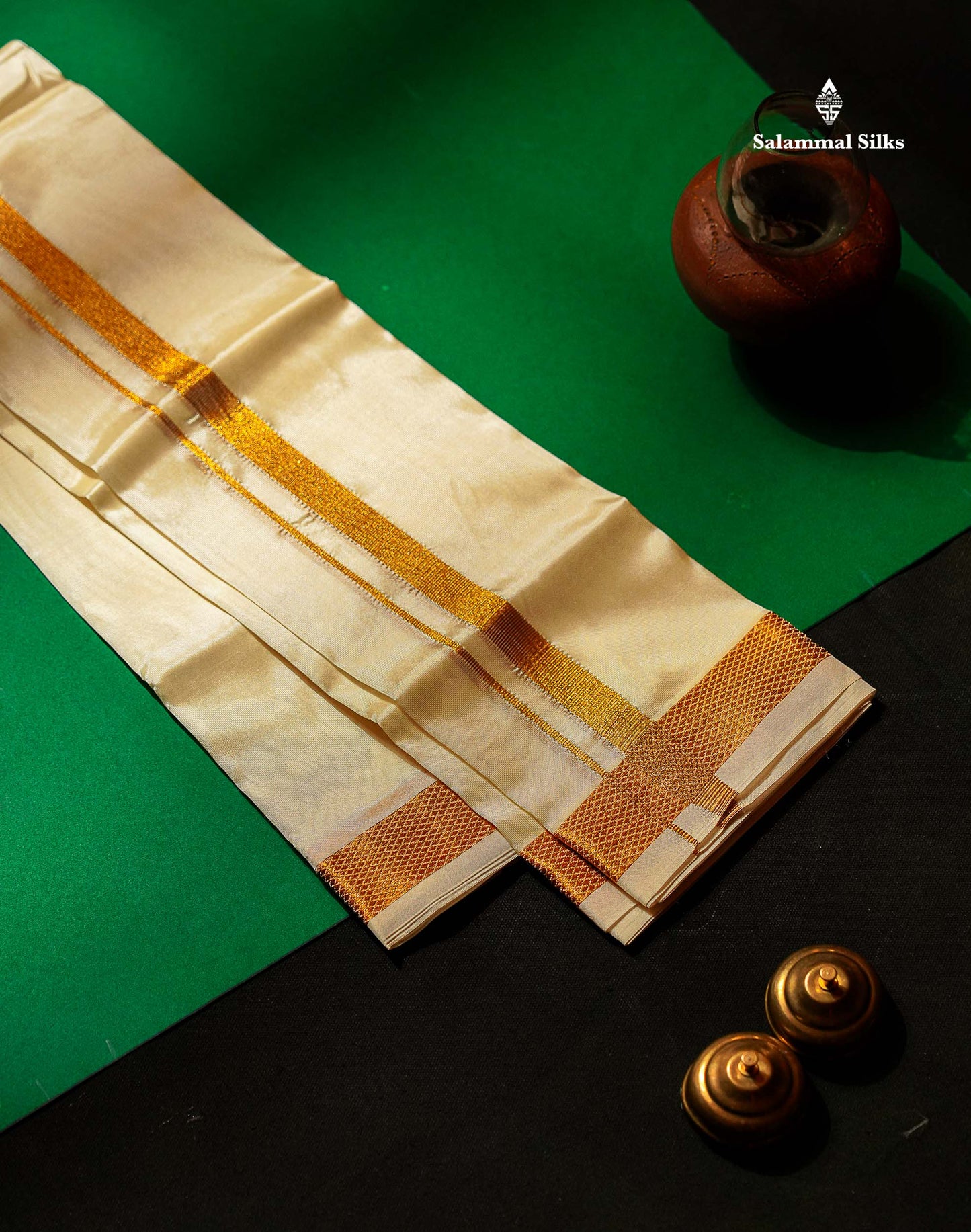 Asha Mix Angavastram - Cream White | 1.80 Mtrs