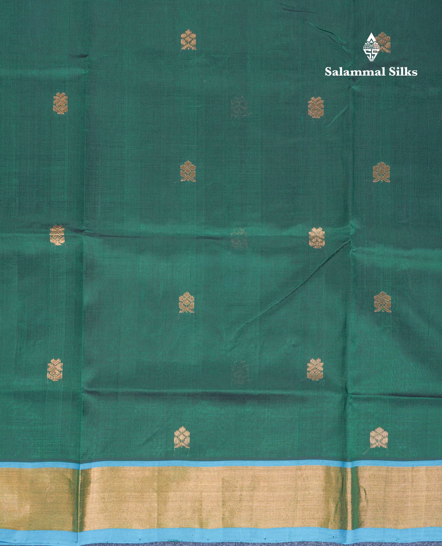 Dark Maroon Pure Silk Cotton Saree With Contrast Parrot Green Blouse