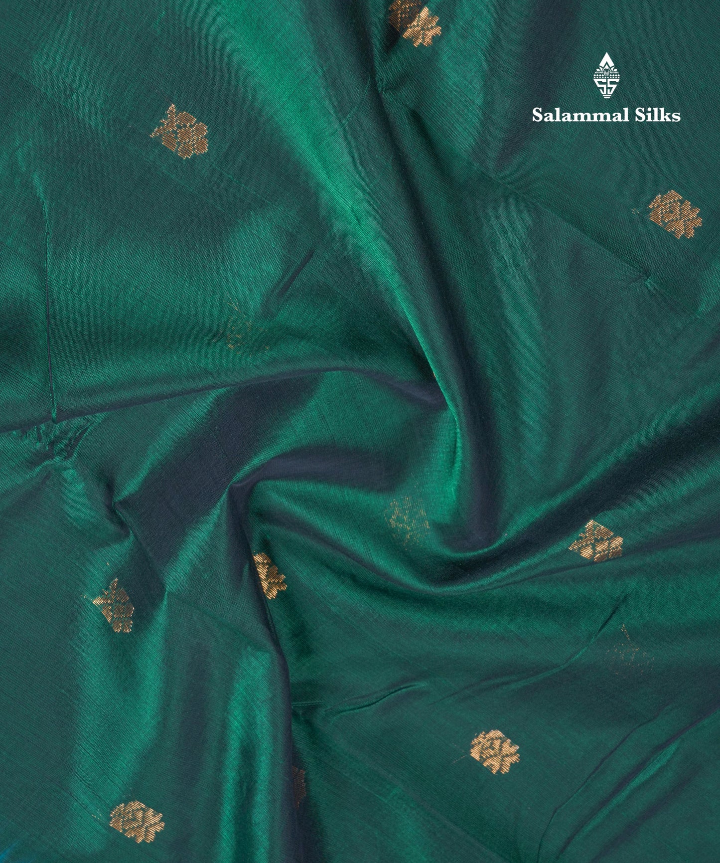 Dark Maroon Pure Silk Cotton Saree With Contrast Parrot Green Blouse