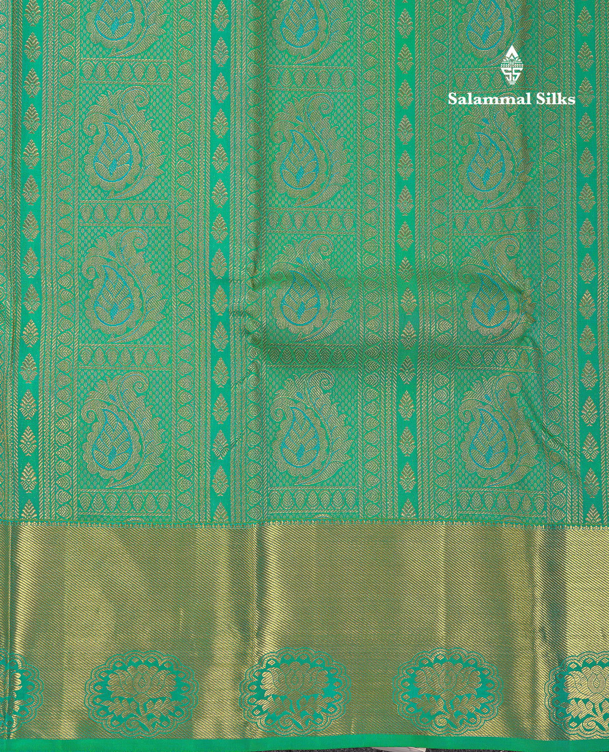 Beautiful Rexona Green Menakari Work Bridal Pure Kanjivaram Silk Saree With Traditional Border
