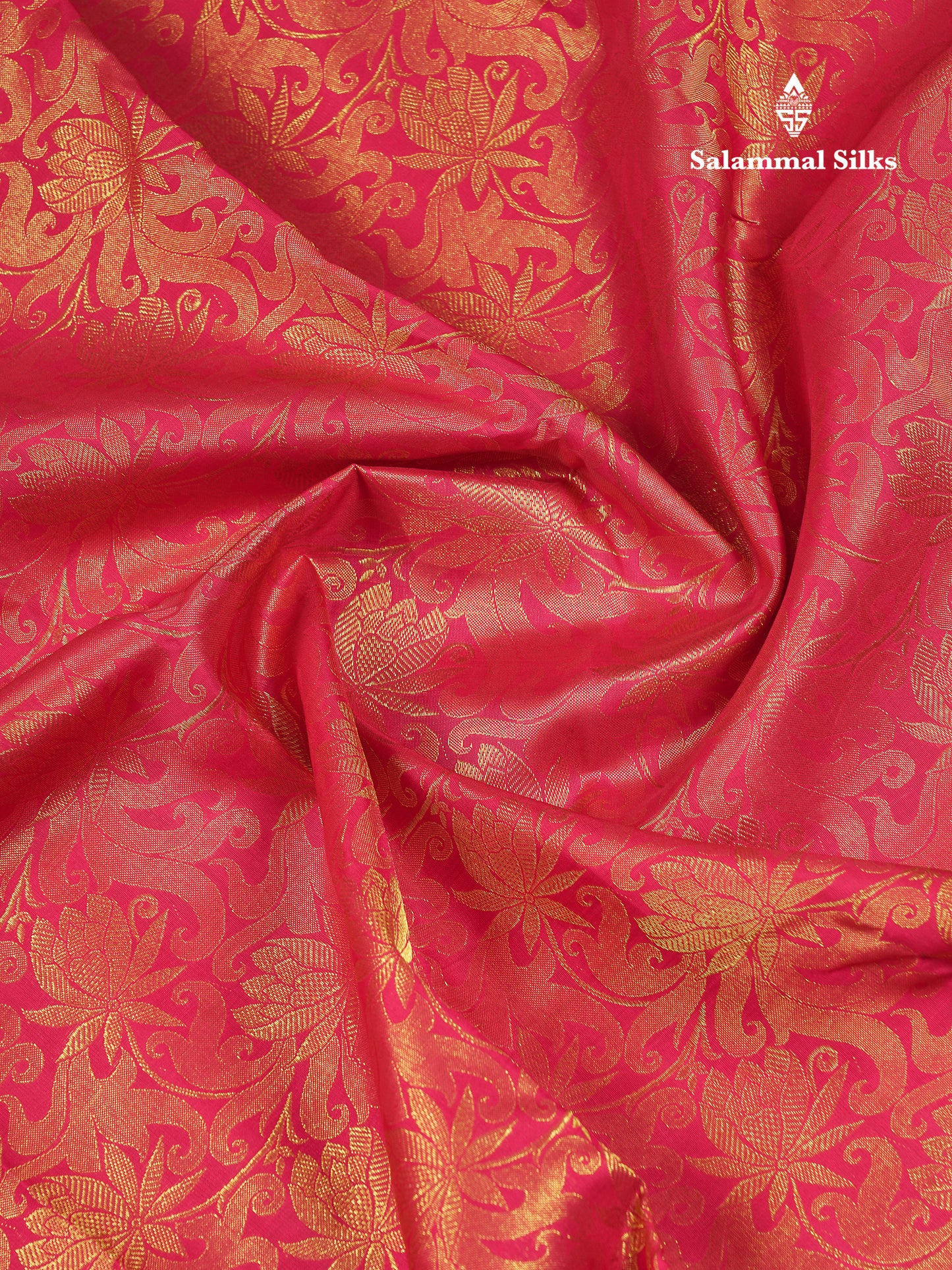 Beautiful Rani Pink Bridal Pure Kanjivaram Silk Saree With Traditional Border