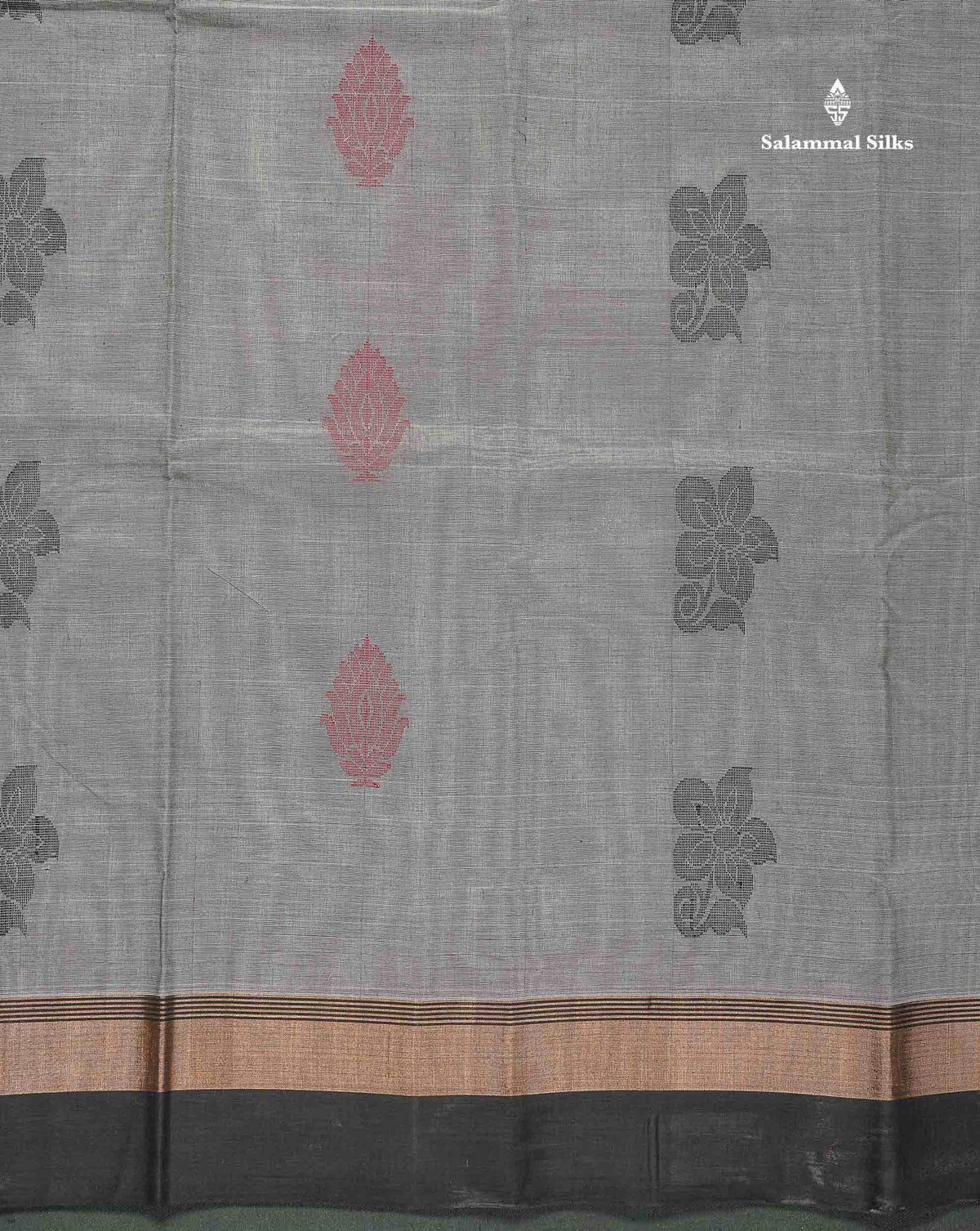 Handloom Pure Cotton Saree -  Mustard Yellow Colour Body With Contrast Black Border