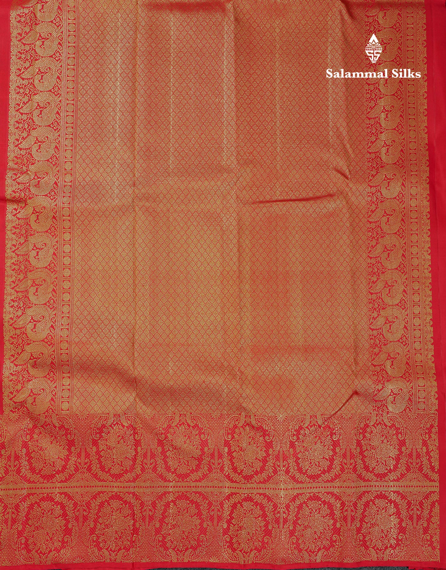 Beautiful Chilly Red Menakari Work Bridal Pure Kanjivaram Silk Saree With Fancy Border