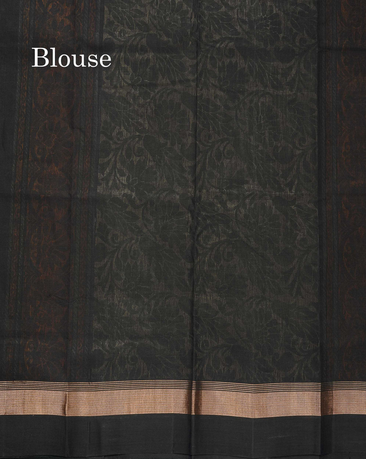 Handloom Pure Cotton Saree -  Mustard Yellow Colour Body With Contrast Black Border