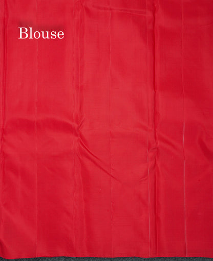Beautiful Chilly Red Menakari Work Bridal Pure Kanjivaram Silk Saree With Fancy Border