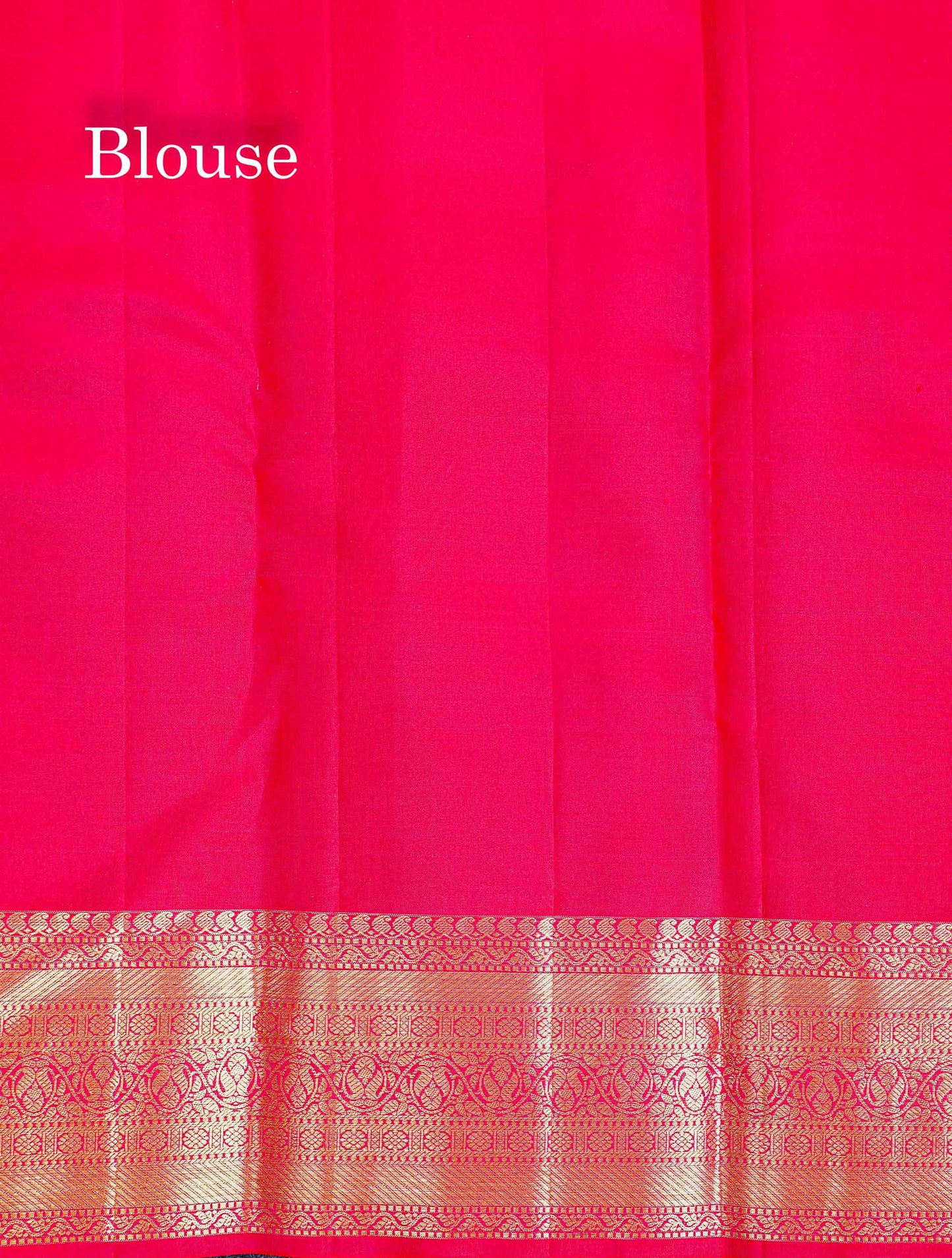 Bridal Pure Kanjivaram Silk Saree - Redish Pink Colour Body With Traditional Border
