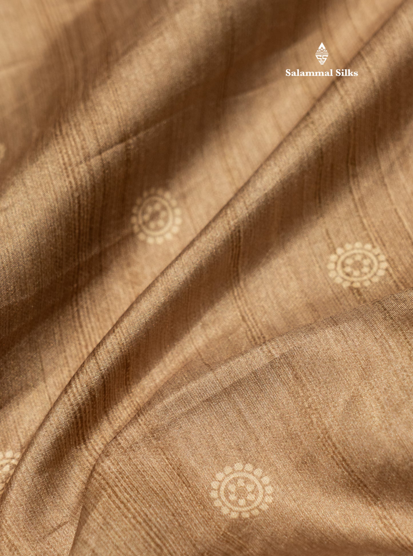 Grey Colour Printed Semi Tussar Saree With Fancy Border
