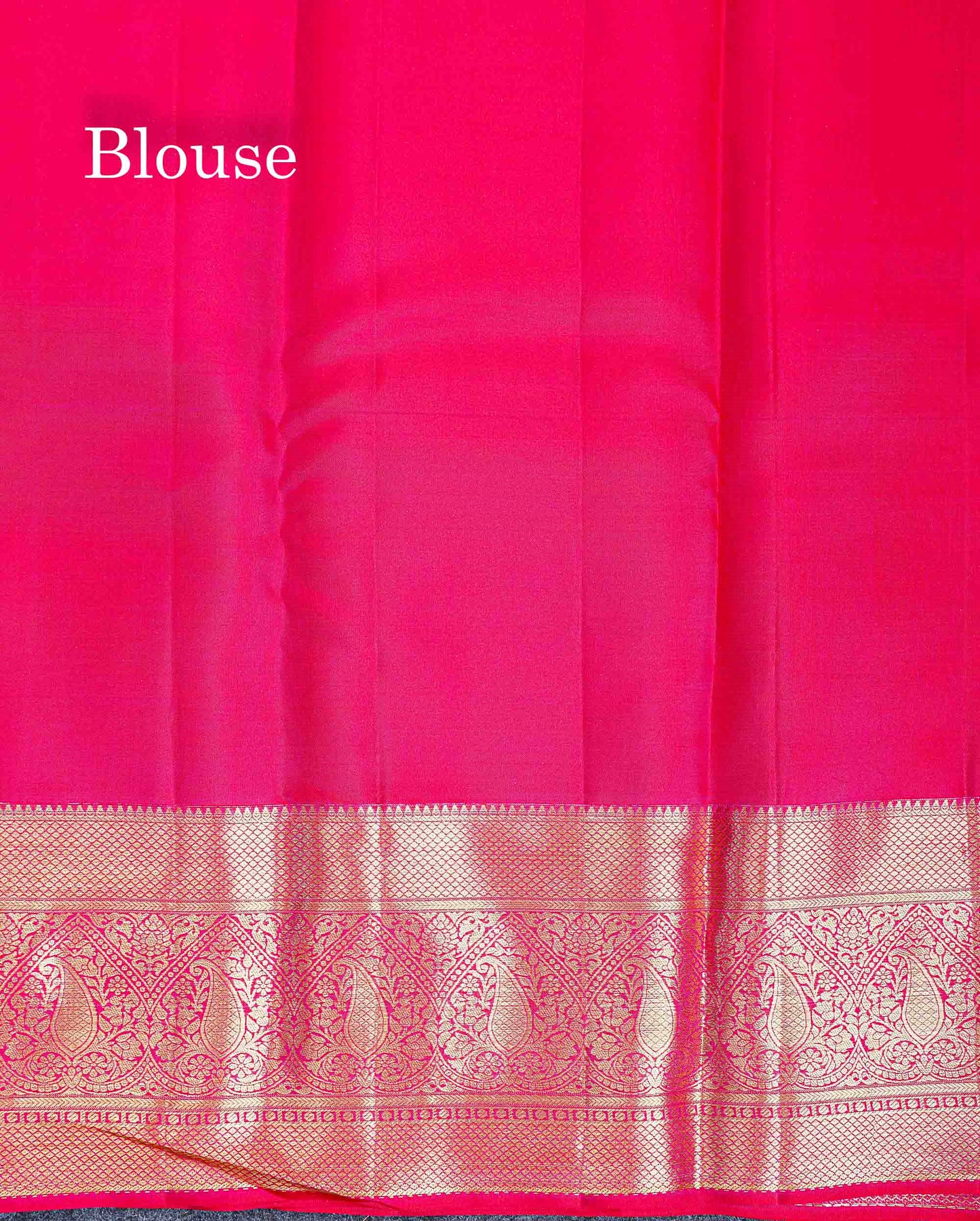 Bridal Pure Kanjivaram Silk Saree - Pinkish Red Colour Body With Traditional Border