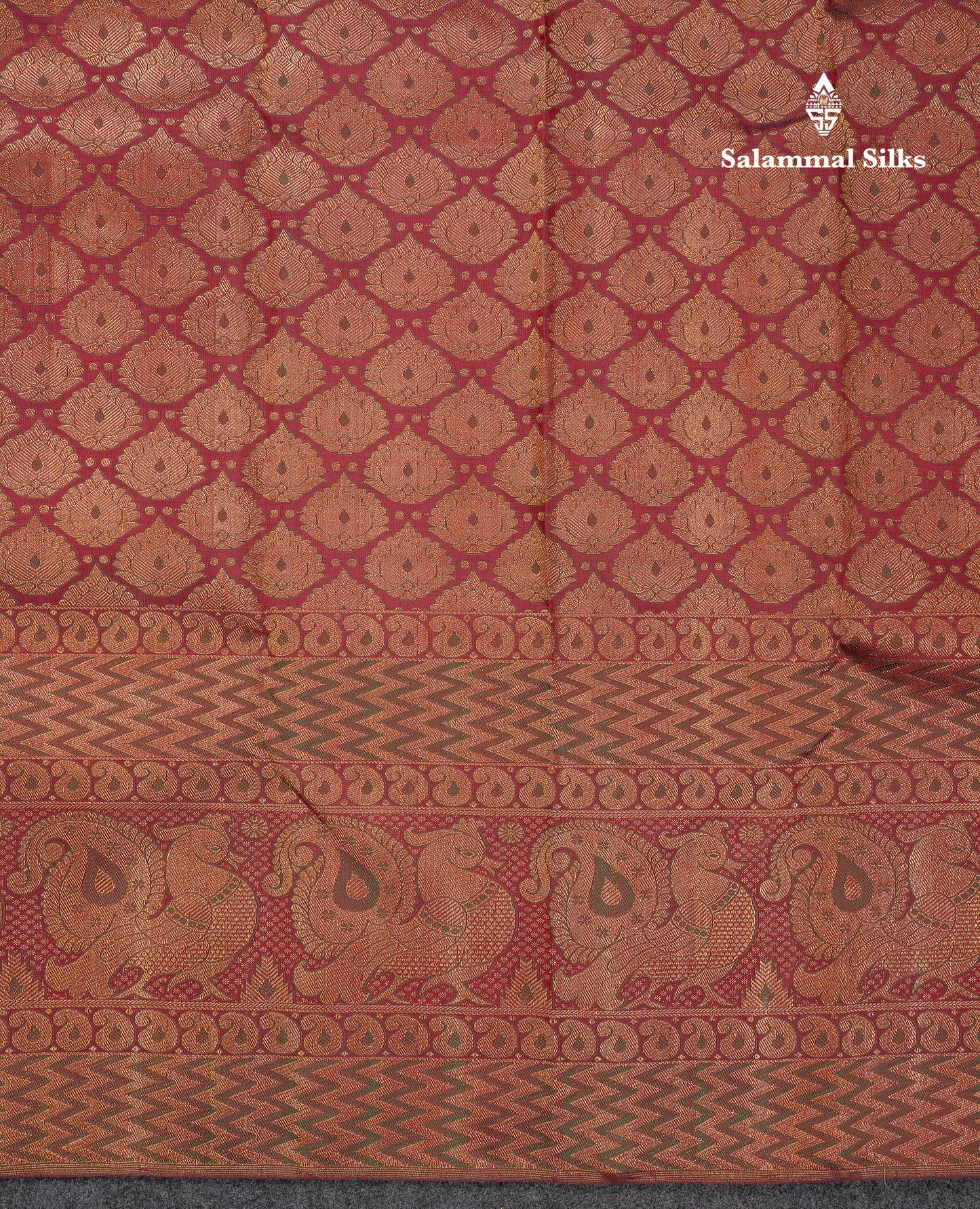 Beautiful Dark Maroon Menakari Work Bridal Pure Kanjivaram Silk Saree With Traditional Border