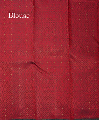 Beautiful Dark Maroon Menakari Work Bridal Pure Kanjivaram Silk Saree With Traditional Border