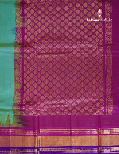 Beautiful Light Chocolate Plain Pure Silk Cotton Saree With Contrast Dark Brown Traditional Rettapet Border
