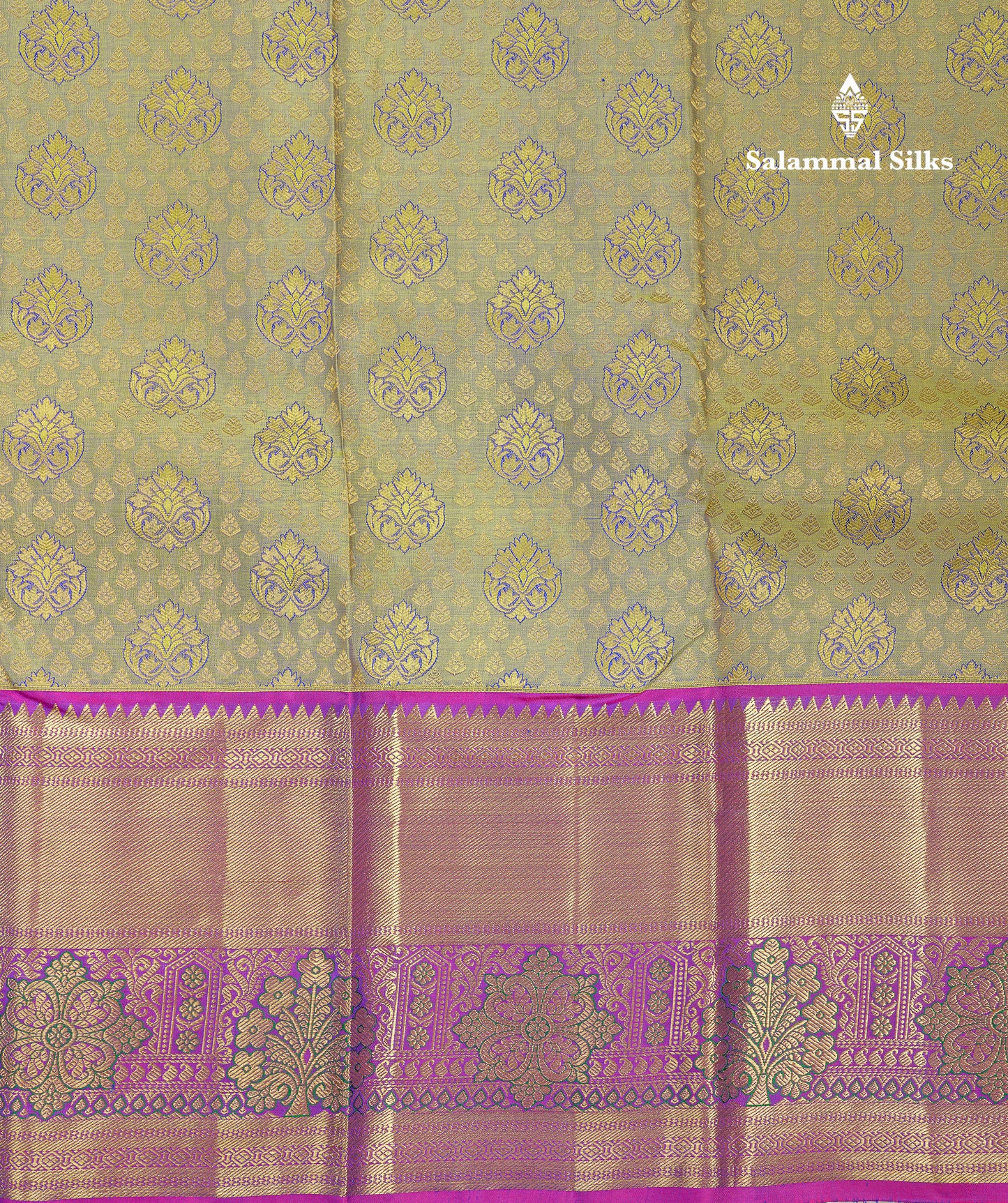 Beautiful Manthulir Green Bridal Pure Kanjivaram Silk Saree With Contrast Vadamalli Traditional Evening Morning Border