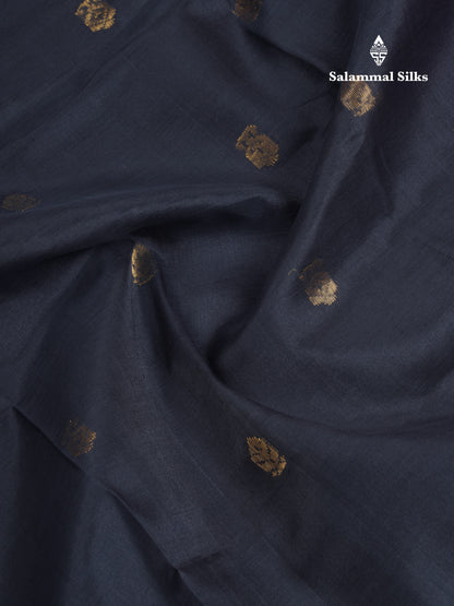 Black Pure Silk Cotton Saree With Contrast Pink Blouse