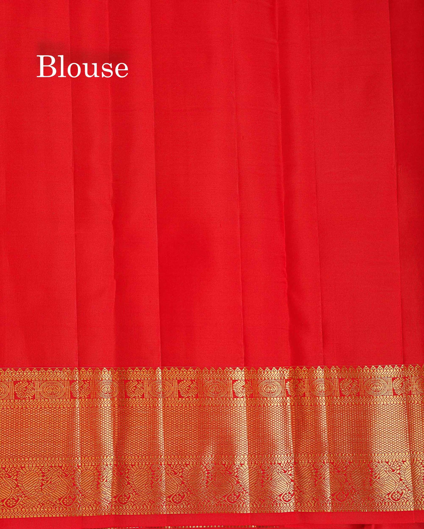 Korvai Pure Kanjivaram Silk Saree - Dark Purple Colour Body Checks With Butta & Contrast Chilly Red Traditional Border