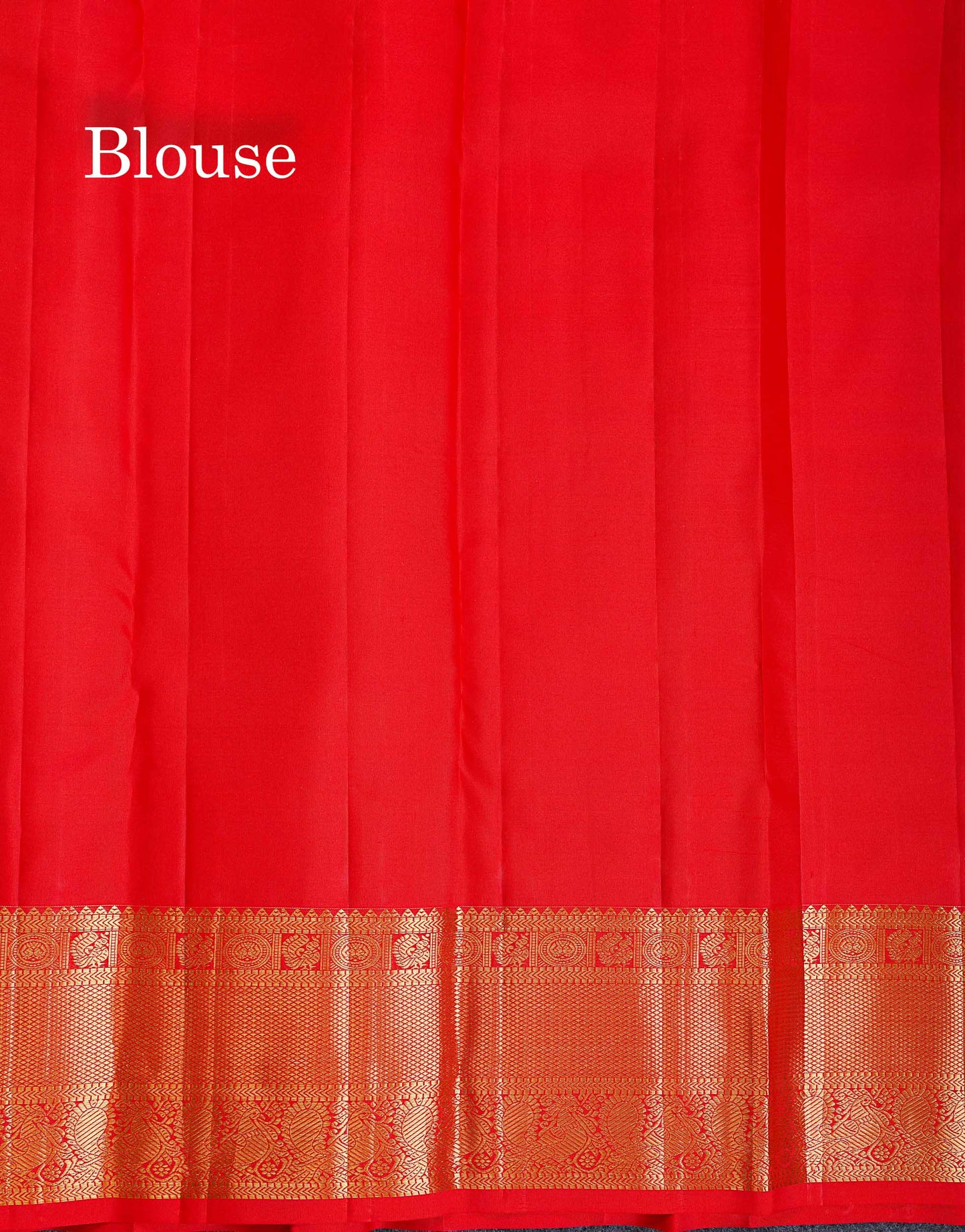 Korvai Pure Kanjivaram Silk Saree - Light Pink Colour Body Checks With Butta & Contrast Chilly Red Traditional Border