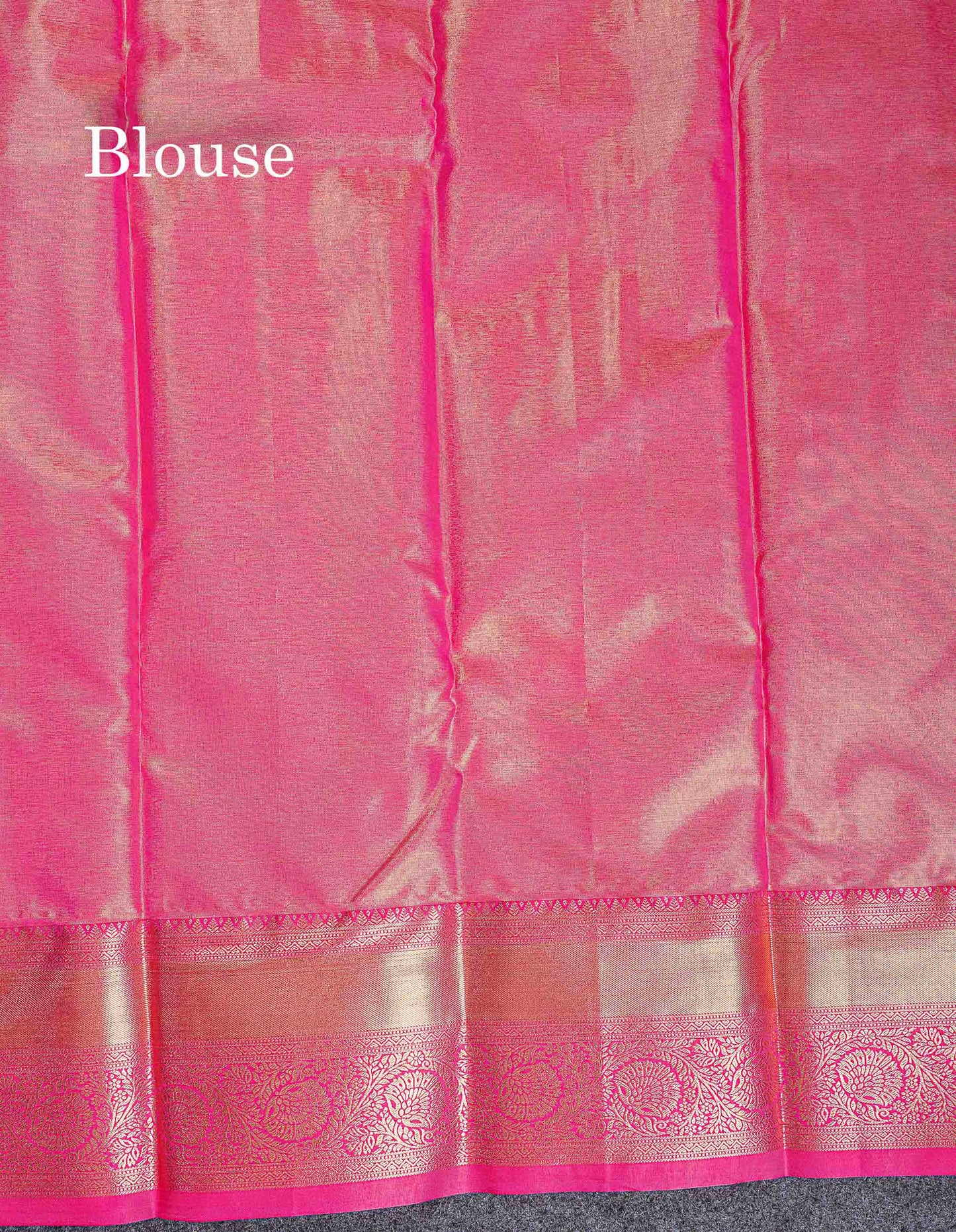 Bridal Semi Silk Saree - Cream Green Colour Body Tissue With Contrast Pink Border