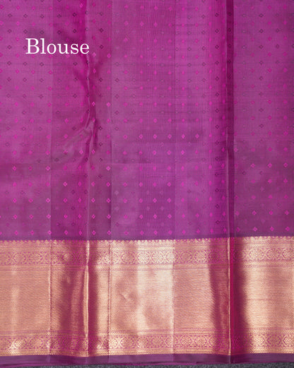 Beautiful Magenta Menakari Work Bridal Pure Kanjivaram Silk Saree With Traditional Border