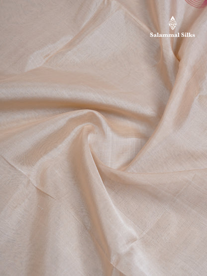 Half White Pure Silk Cotton Saree With Contrast Reddish Pink Blouse