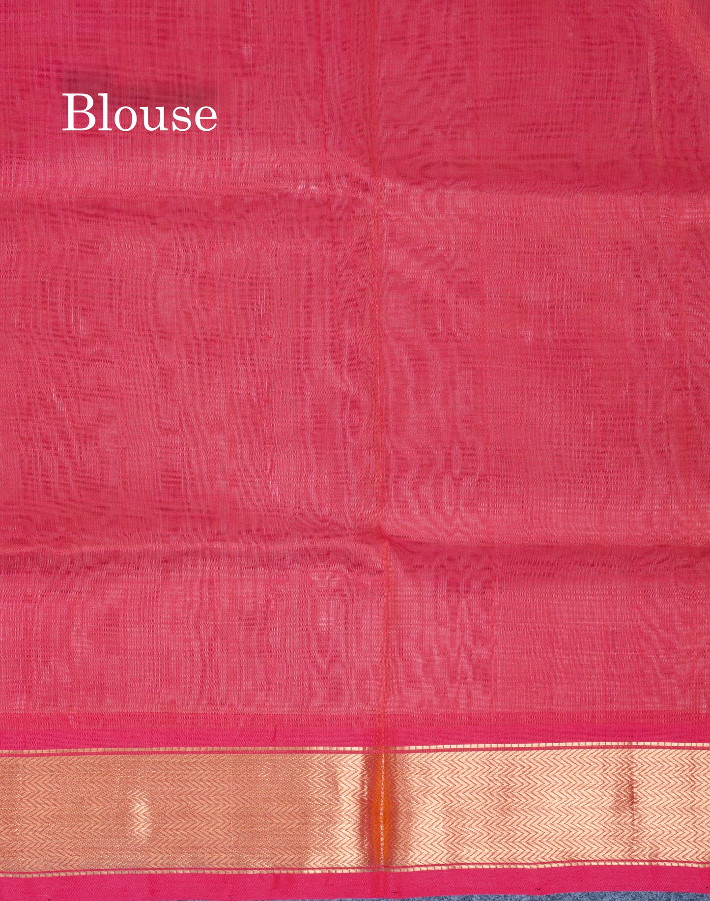 Half White Pure Silk Cotton Saree With Contrast Reddish Pink Blouse