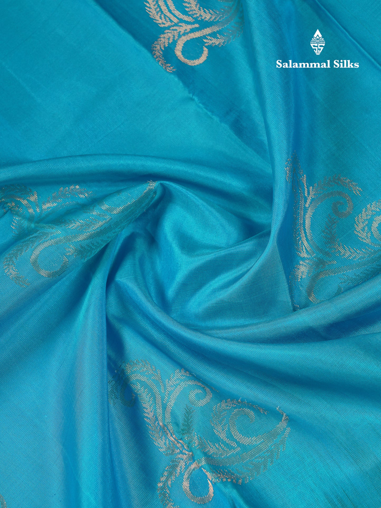 Beautiful Blue Puremix Silk Saree With Contrast Navy Blue Pochampalli Blouse