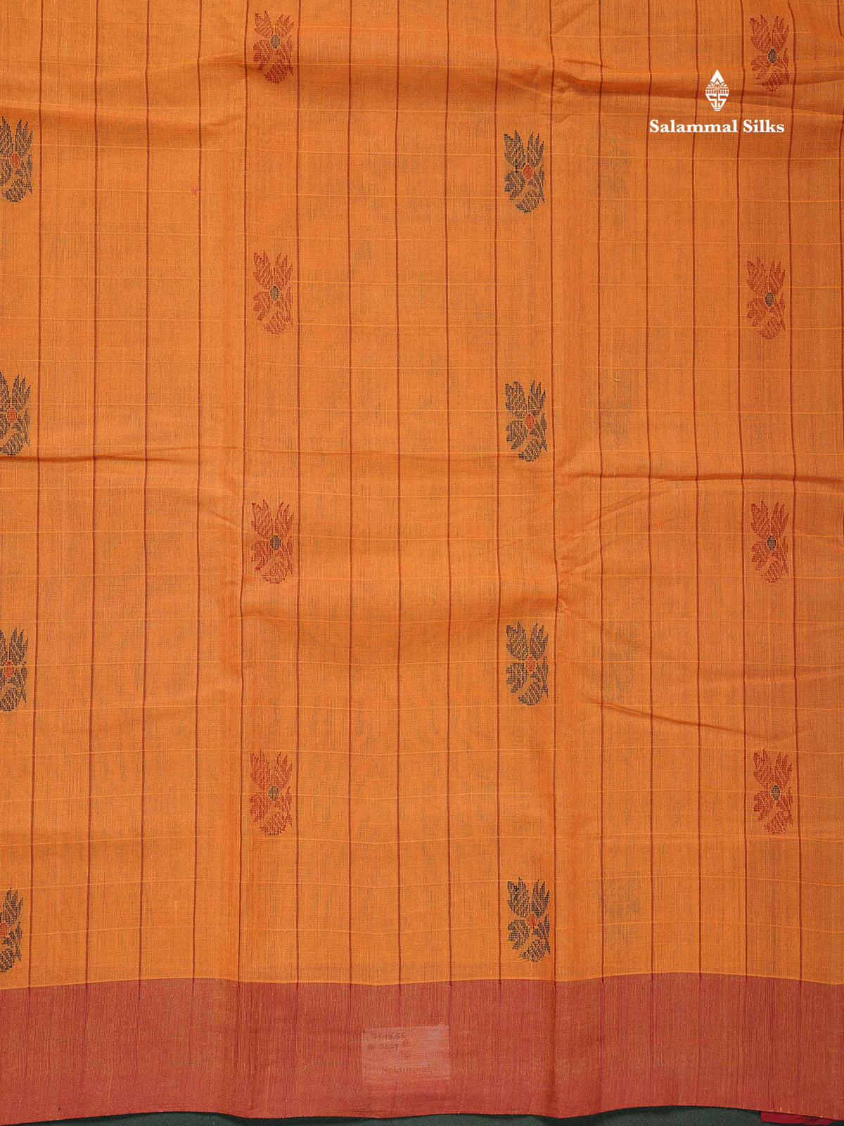 Handloom Pure Cotton Saree -  Rexona Green Colour Body With Contrast Mustard Yellow Blouse