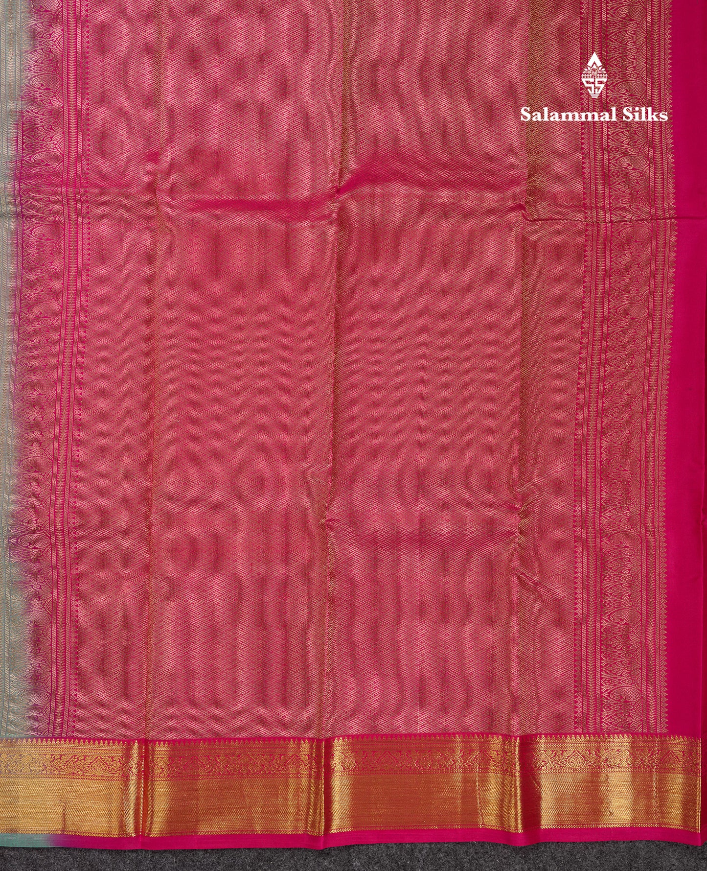 Beautiful Rexona Checks With Butta Pure Kanjivaram Silk Saree With Contrast Pink Blouse