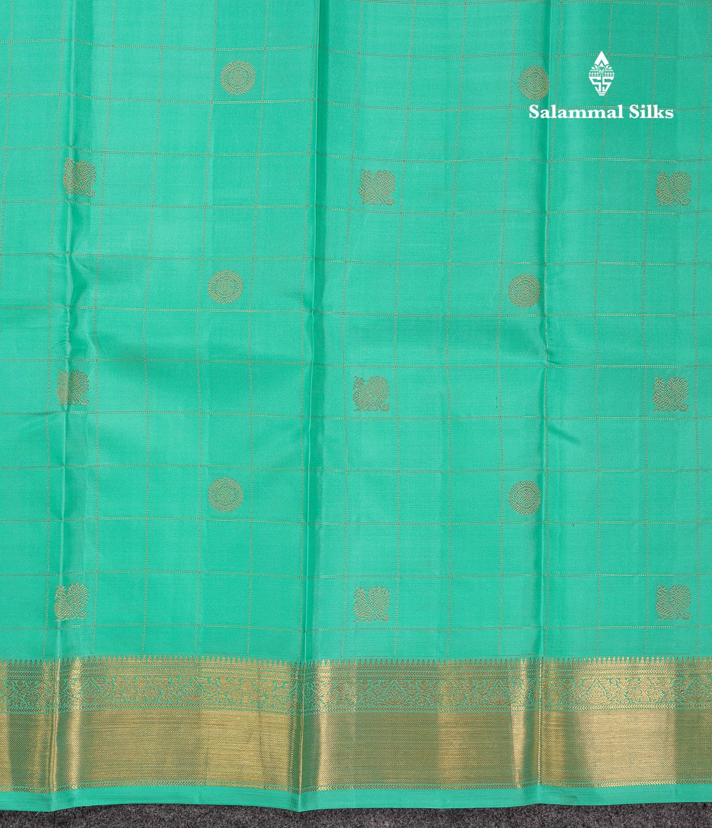 Beautiful Rexona Checks With Butta Pure Kanjivaram Silk Saree With Contrast Pink Blouse