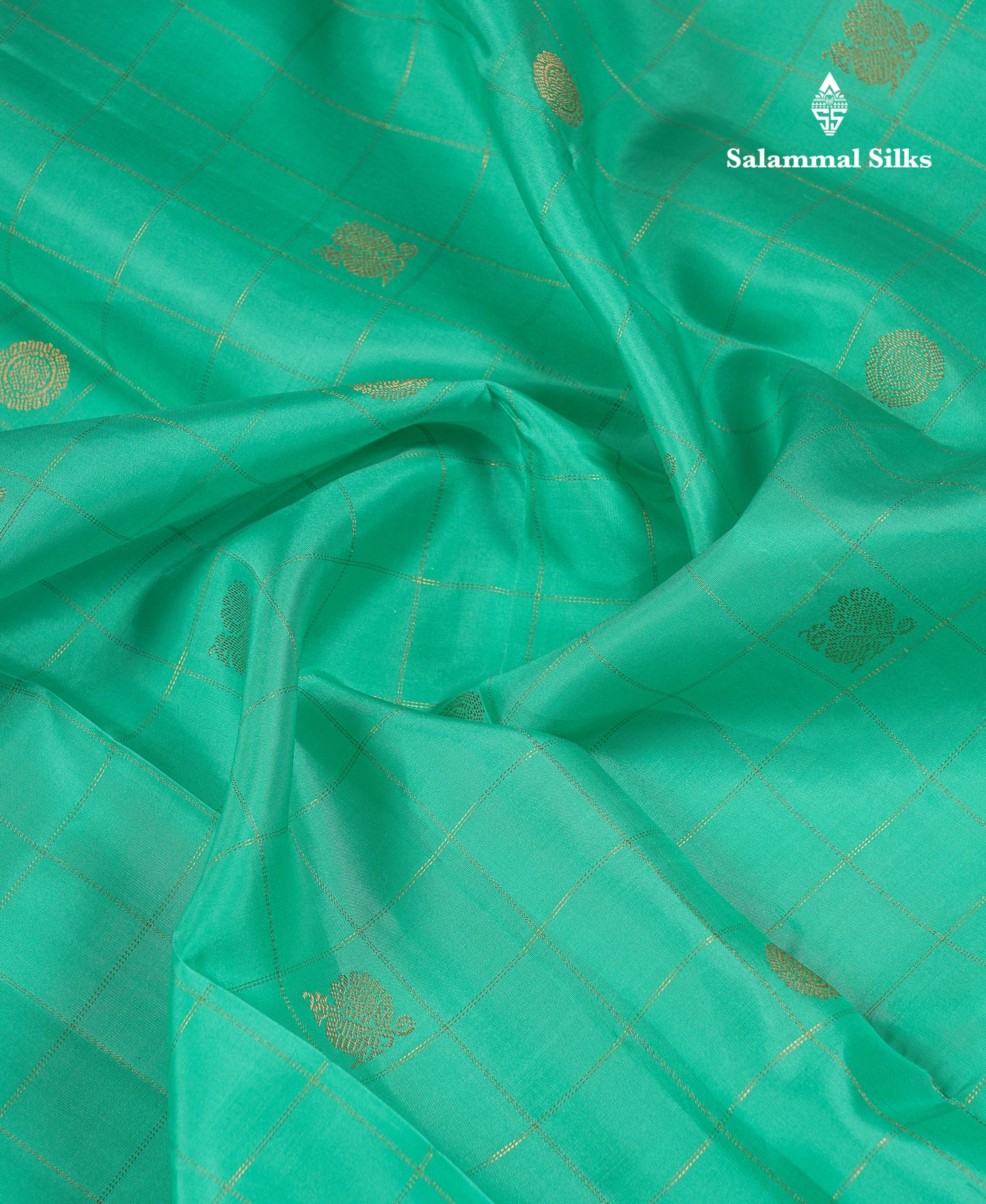 Beautiful Rexona Checks With Butta Pure Kanjivaram Silk Saree With Contrast Pink Blouse