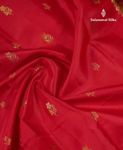 Beautiful Redish Maroon Pure Kanjivaram Silk Saree With Traditional Evening Morning Border