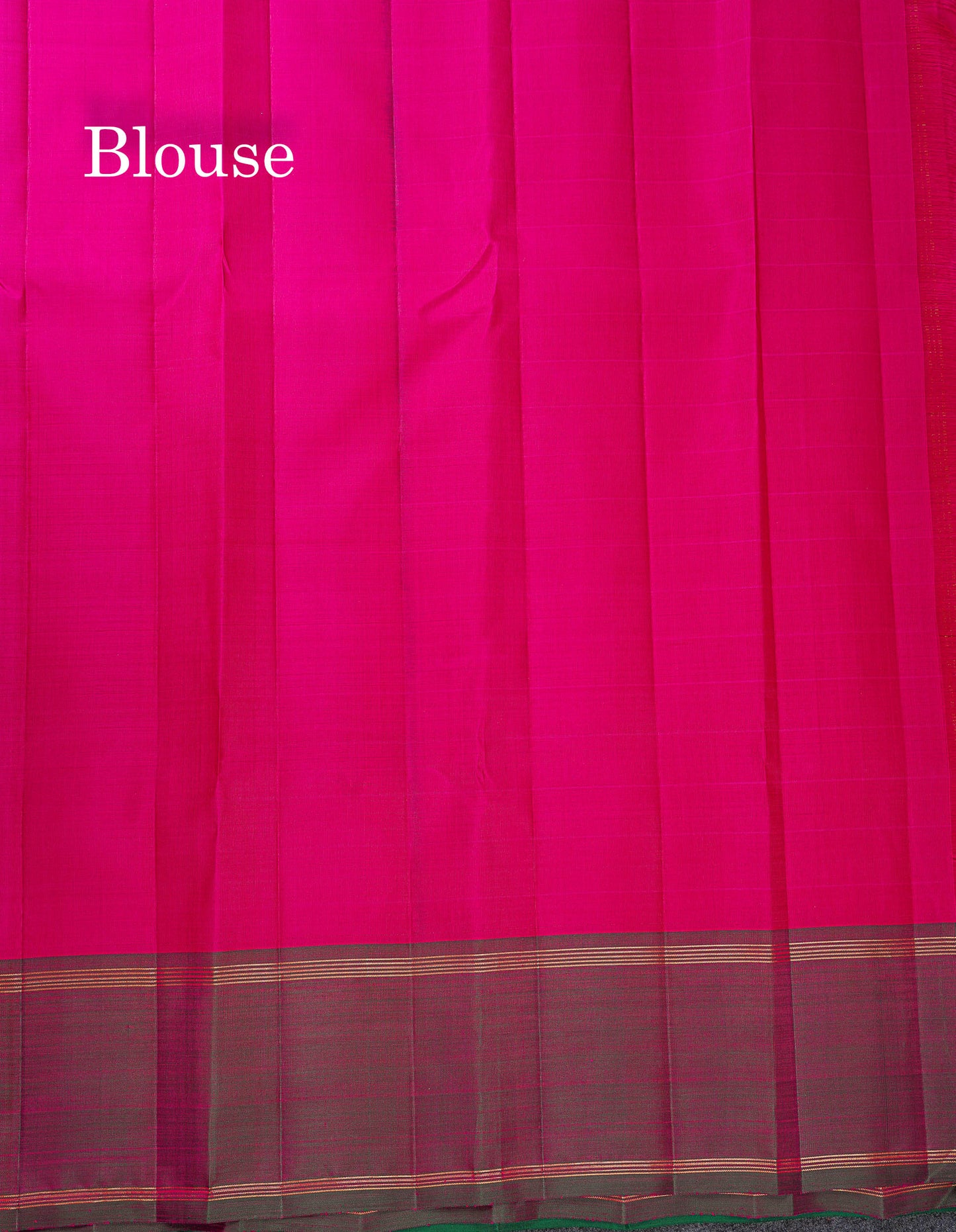 Pure Kanjivaram Silk Saree - Beige Colour Body Checks With Traditional Ganga Jamanu Gap Border