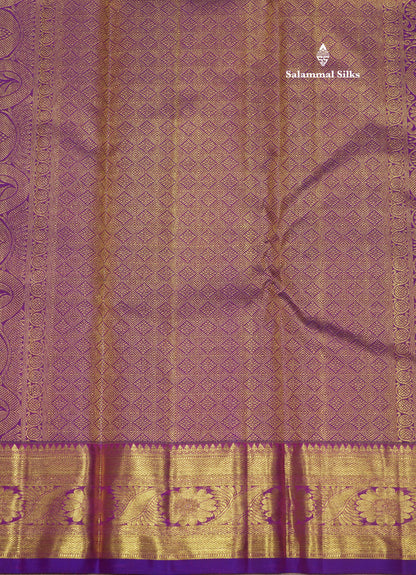 Vadamalli Colour Pure Kanjivaram Silk Saree With Gold Zari Border
