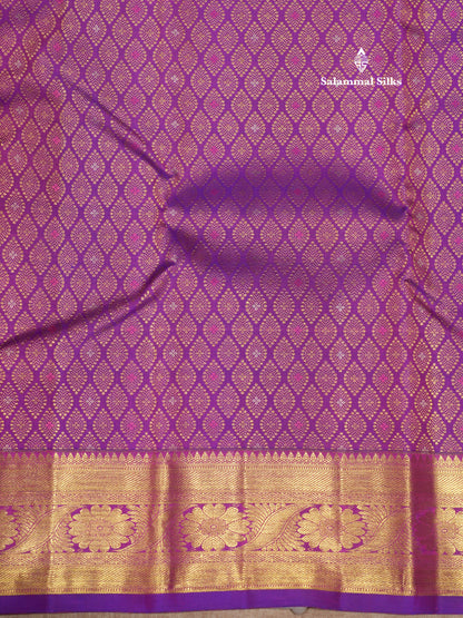 Vadamalli Colour Pure Kanjivaram Silk Saree With Gold Zari Border