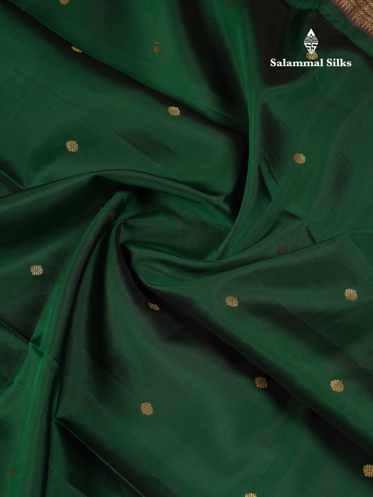 Beautiful Bottle Green Pure Kanjivaram Silk Saree With Contrast Pink Traditional Medium Border