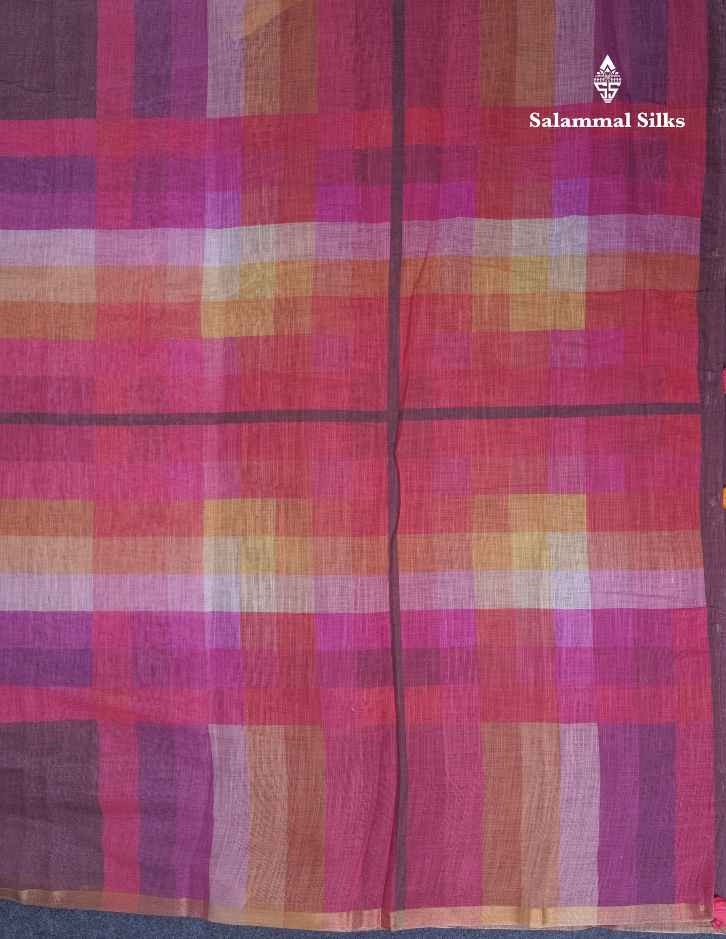 Beautiful Multicolour Rainbow Mul Mul Cotton Saree With Contrast Black Blouse