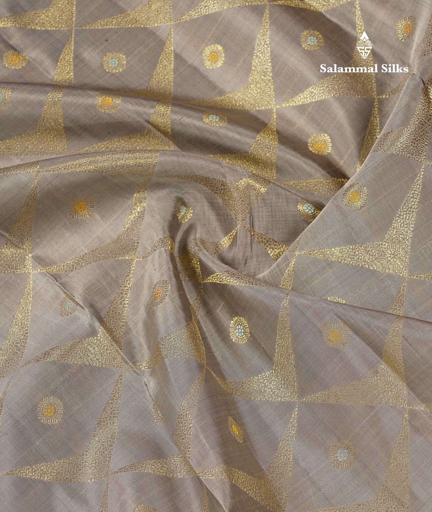Beautiful Grey White Menakari Work Bridal Pure Kanjivaram Silk Saree With Contrast Dark Maroon Traditional Border